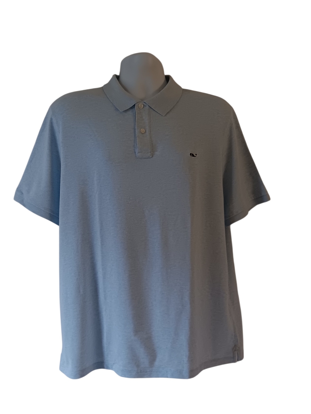 Vineyard Vines men's light blue whale short-sleeve Edgartown polo shirt size L